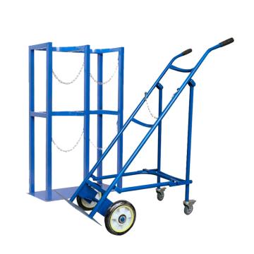 Raxwell 40L气瓶搬运安置套装，RMGK0001 经济型单瓶可折叠气瓶车+40L经济型双气瓶安置架 售卖规格：1套