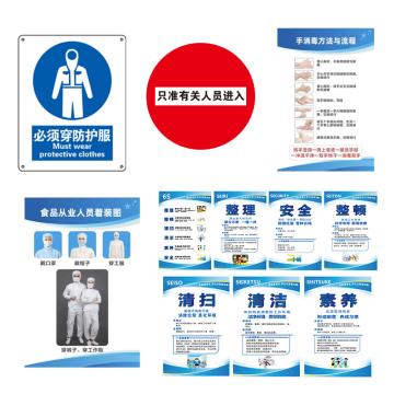 Raxwell 目视化安全标识场景组合方案——食品化工车间，RSSB0017 售卖规格：1套