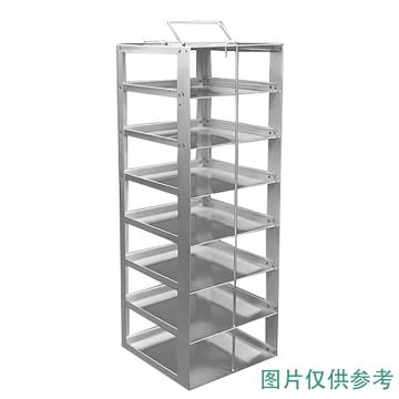 西域推荐 柜式不锈钢冷冻架 4层 适用2”存储盒，CC-5251-07 售卖规格：1个