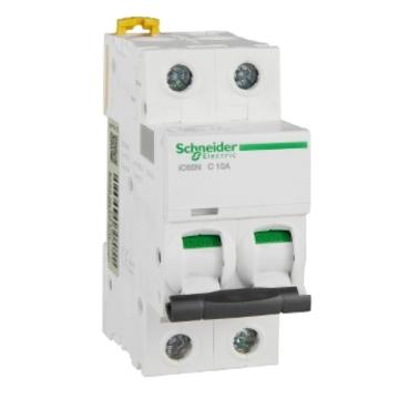 施耐德 微型断路器 iC65N(A9) 2P 10A C型，A9F18210 售卖规格：1个