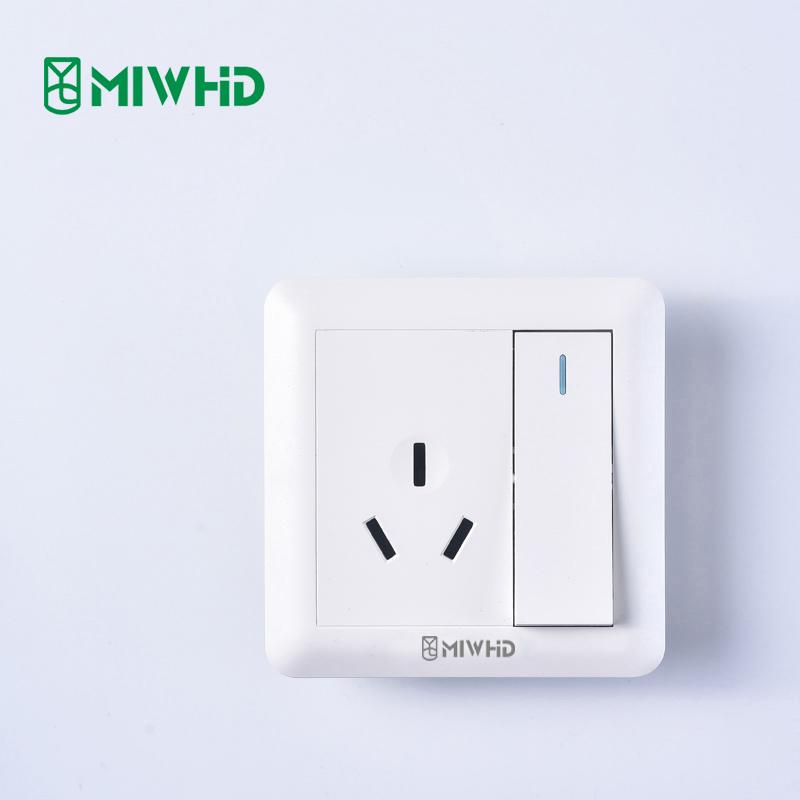 梅兰日兰/MIWHD 一开三孔双控16A开关暗装86型，MLRL13-1 220V  16A 售卖规格：1个