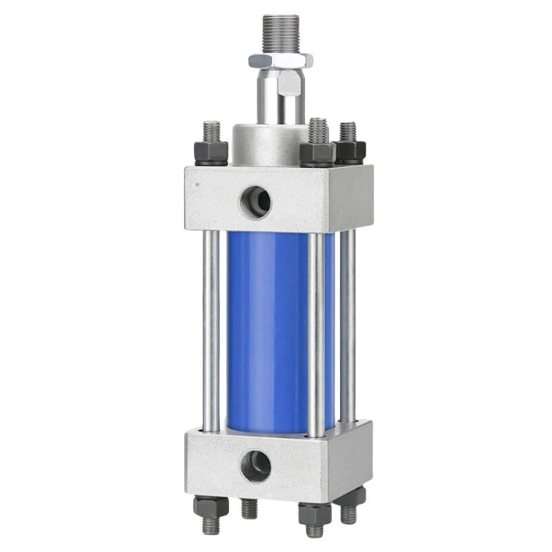 谦华智科 MOB轻型大推力双向拉杆式气动液压油缸，MOB32-200 缸径32mm-行程200mm,进出气孔1/4",活塞外丝M14*1.5 售卖规格：1个