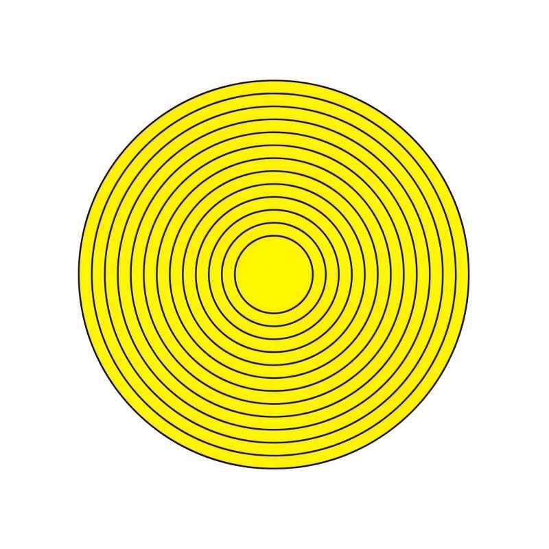 俱威 压力表标识贴，黄色10cm整圆贴 售卖规格：10张/包