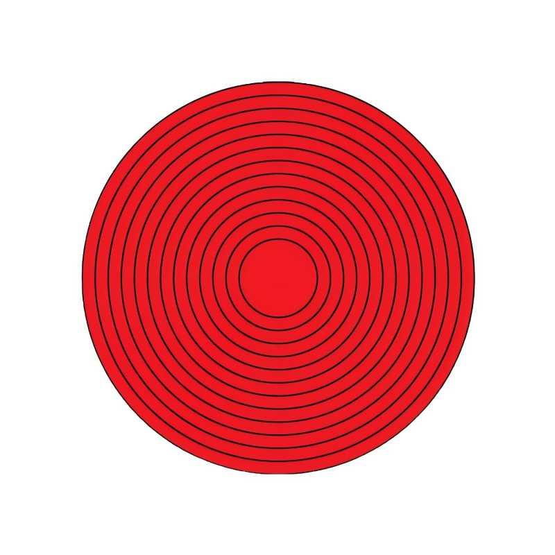 俱威 压力表标识贴，红色10cm整圆贴 售卖规格：10张/包