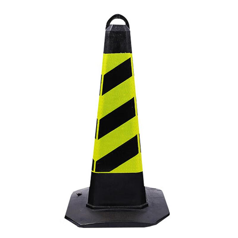 俱威 路锥雪糕筒，黑黄斜纹无字35*35*67cm 售卖规格：1个