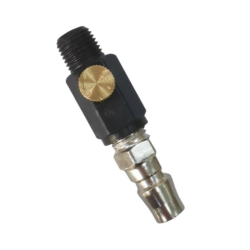 谦华智科 气动打磨抛光工具用气流调节调速阀门开关，TSF-PM20F 常规调速阀+铁公头PM20，外丝1/4" 售卖规格：1个