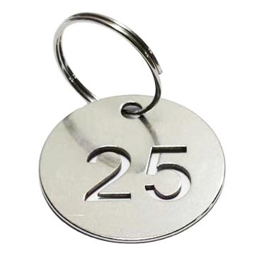 安赛瑞 数字号码牌 不锈钢 直径20mm，1C00138 售卖规格：20个/包