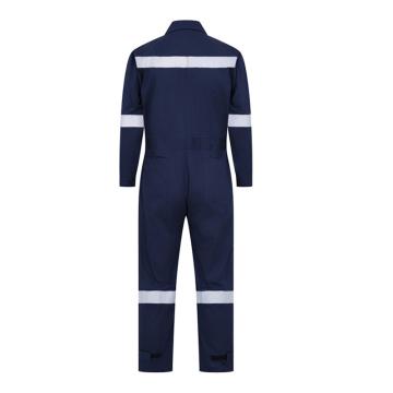 Raxwell 夏季工作服套装，RW8799 全棉，长袖连体服，藏蓝色，175 售卖规格：1套