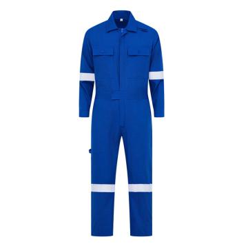 Raxwell 夏季工作服套装，RW8804 全棉，长袖连体服，艳蓝色，165 售卖规格：1套
