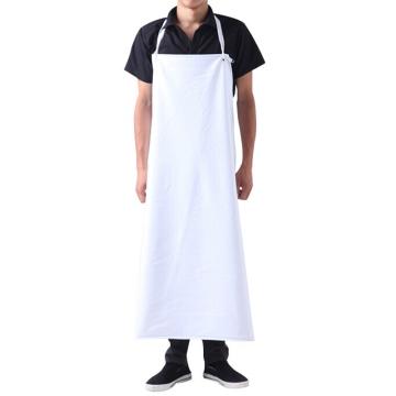 共泰 PVC防水围裙 耐弱酸碱工作服围裙 水产屠宰厨房食堂家务清洁围腰，40丝 白色 加厚款 均码 售卖规格：1件