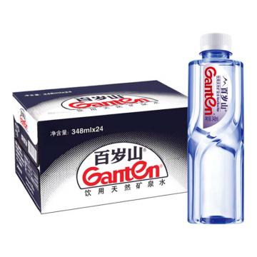 百岁山 矿泉水，瓶装348ml*24 纸箱外箱 售卖规格：24瓶/箱