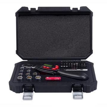 泛亚 32件数显扭力扳手套装，QA0203032set 1/4 1.5-30Nm；1-延长接杆；9-六角套筒；20-六角批头；1-转接套筒 32把/套 售卖规格：1套