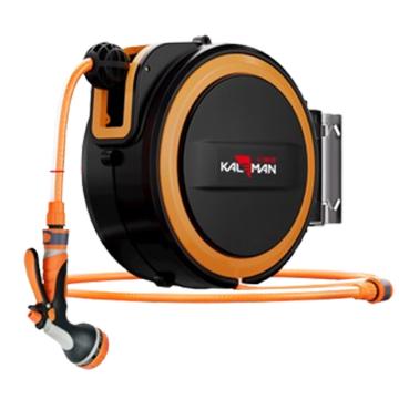 卡乐曼 自动伸缩回管水鼓水枪花园浇花器水管车(卷管器)，KLM-HY15 管径8*12，进1米出14米总长15米，管线材质：PVC夹胶 售卖规格：1个