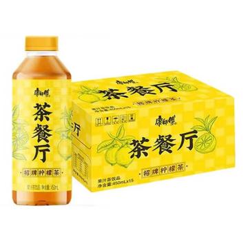 康师傅 招牌柠檬茶，茶餐厅果汁茶饮料 瓶装450ml*15 售卖规格：15瓶/箱