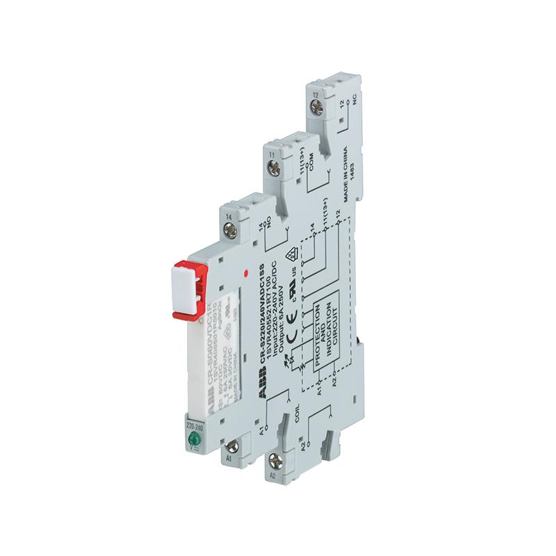 ABB CR-S 超薄中间继电器组件(继电器+底座+标识牌)，10152442 CR-S024VADC1CRZ 售卖规格：10个/个