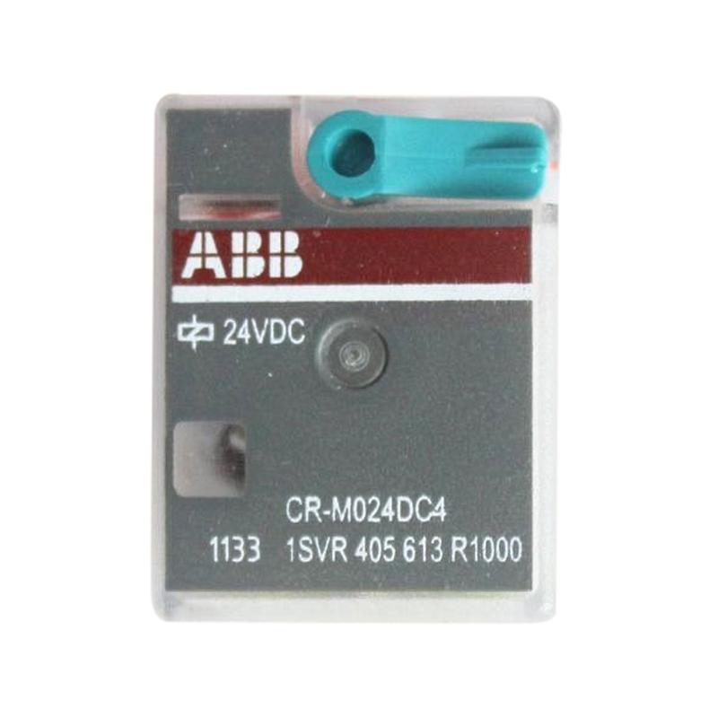 ABB CR-M 插拔式中间继电器(带测试按钮)，10038758 CR-M024DC4 售卖规格：10个/个