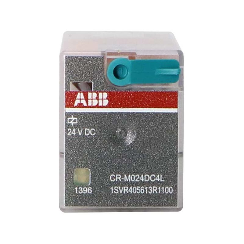 ABB CR-M 插拔式中间继电器(带测试按钮)，10050185 CR-M220DC4L 售卖规格：10个/个