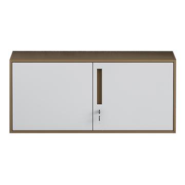 初嘉 钢制文件柜窄边资料柜拆装档案柜带锁储物柜咖白套顶柜，WJGT-018 400*900*400/0.7mm 售卖规格：1个