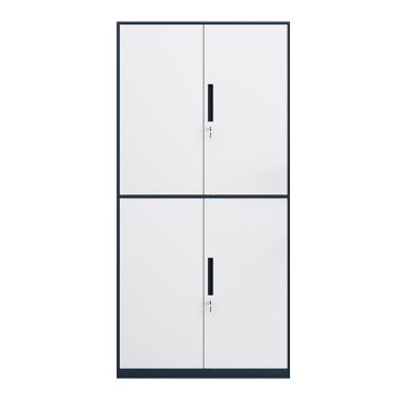 初嘉 钢制文件柜窄边资料柜拆装档案柜带锁储物柜灰白套通双节文件柜，WJGT-004 1850*900*400/0.7mm 售卖规格：1个