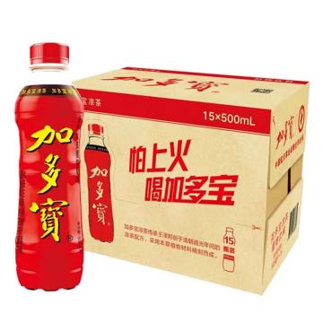 加多宝 塑料瓶饮料，瓶装500ml*15 纸箱外箱 售卖规格：15瓶/箱