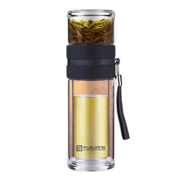 富光 紫金泡茶师双层玻璃杯，G1609-SH-240 售卖规格：1个