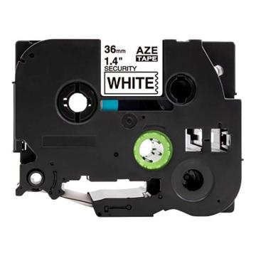 功成狮 标签色带，AZE-SE6GCDY0287 宽度36mm 保密白底黑字，适用于兄弟ＴＺ系列标签机 售卖规格：1卷