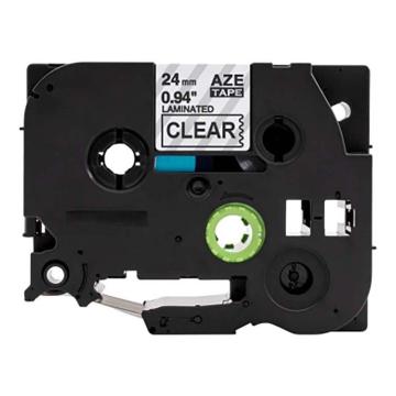 功成狮 标签色带，AZE-151GCDY0261 宽度24mm 透明底黑字，适用于兄弟ＴＺ系列标签机 售卖规格：1卷