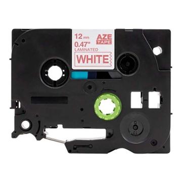 功成狮 强粘性标签色带，AZE-S232GCDY0232 宽度12mm 白底红字，适用于兄弟TZA系列标签机 售卖规格：1卷