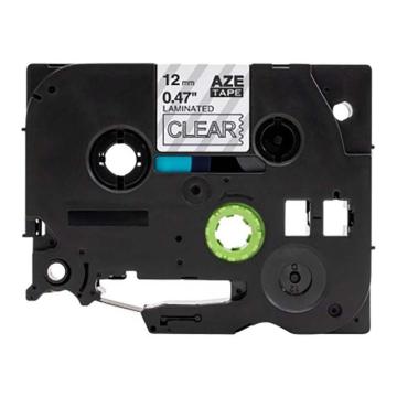 功成狮 标签色带，AZE-135GCDY0219 宽度12mm 透明底白字，适用于兄弟ＴＺ系列标签机 售卖规格：1卷