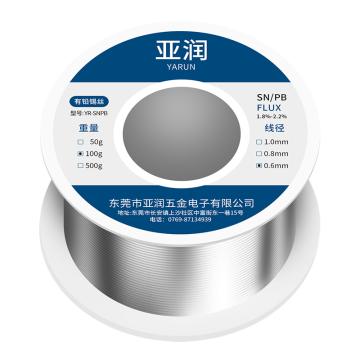 亚润 有铅锡丝 100g/线径0.6mm，YR-SNPB-100-06 售卖规格：1卷