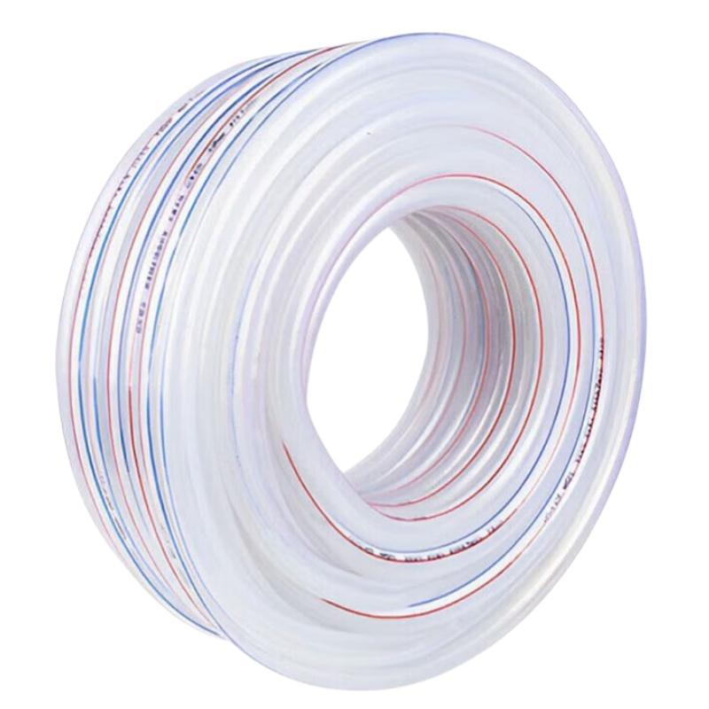 臻工品 水管 PVC蛇皮管透明网纹塑料软管，1寸内径25mm50米 售卖规格：1个