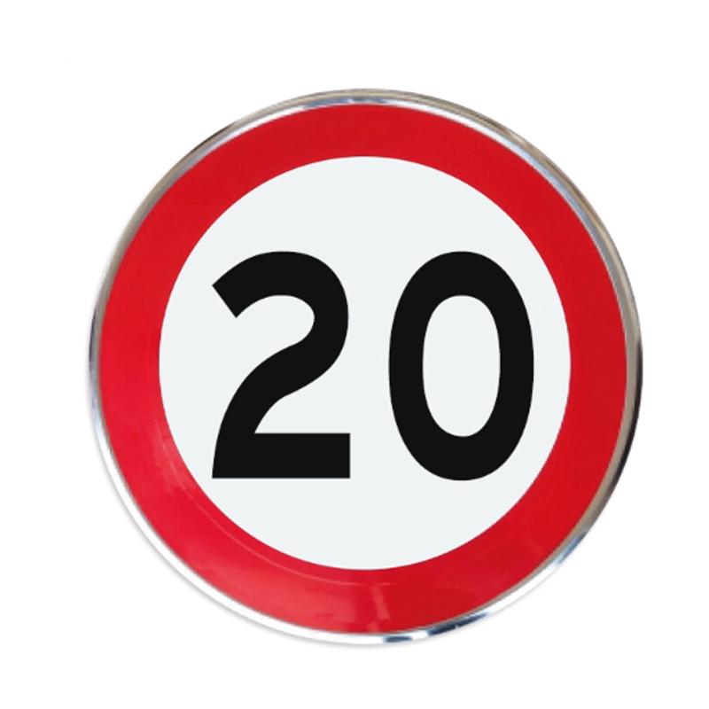 月桐 交通安全标识，YT-XJBS70 限速20公里 圆形φ500mm 送抱箍螺丝 售卖规格：1个