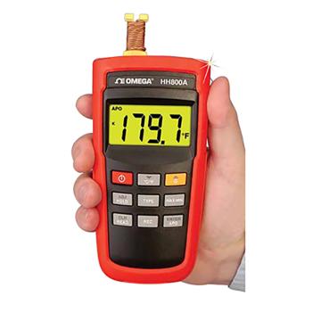 OMEGA 手持式数字温度计，HH800A 单通道 输入信号：K/J 无USB端口 售卖规格：1个