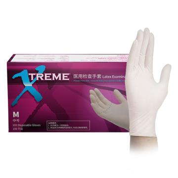 爱马斯/AMMEX 一次性乳胶检查手套，XLFRT L码 售卖规格：1箱