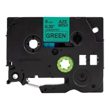 功成狮 标签色带，AZE-721GCDY0197 宽度9mm 绿底黑字，适用于兄弟ＴＺ系列标签机 售卖规格：1卷
