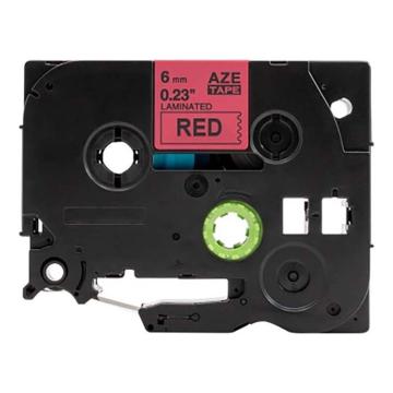 功成狮 标签色带，AZE-411GCDY0176 宽度6mm 红底黑字，适用于兄弟ＴＺ系列标签机 售卖规格：1卷
