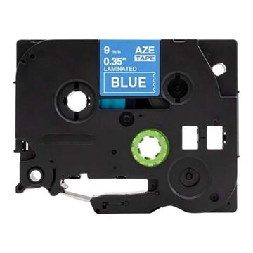 功成狮 标签色带，AZE-525GCDY0201 宽度9mm 蓝底白字，适用于兄弟ＴＺ系列标签机 售卖规格：1卷
