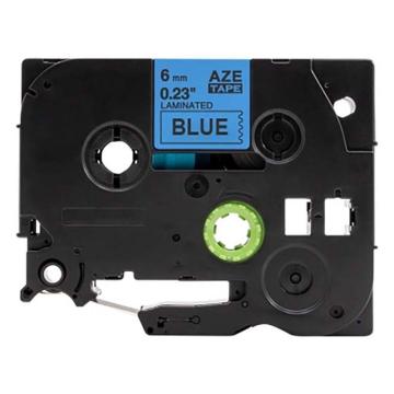 功成狮 标签色带，AZE-511GCDY0177 宽度6mm 蓝底黑字，适用于兄弟ＴＺ系列标签机 售卖规格：1卷