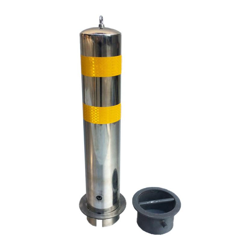 昊步 201不锈钢管警示柱，114直径×60cm高×1.0厚活动预埋 售卖规格：1个