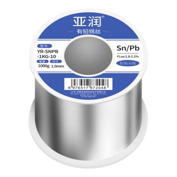 亚润 有铅锡丝 1000g/线径1.0mm，YR-SNPB-1KG-10 SN/PB:63/37 售卖规格：1卷