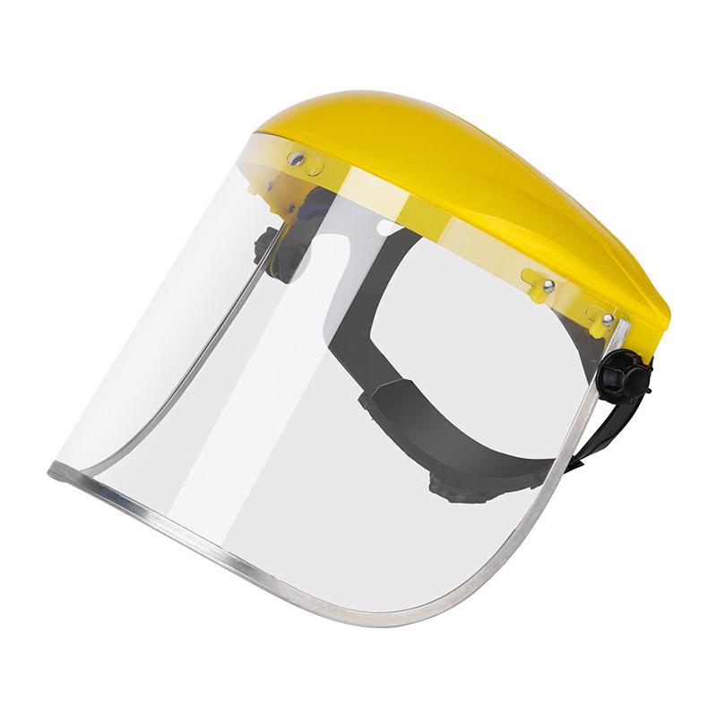伏兴 头戴式透明防护面屏，F1071 黄顶+铝包边PVC透明屏 售卖规格：1个