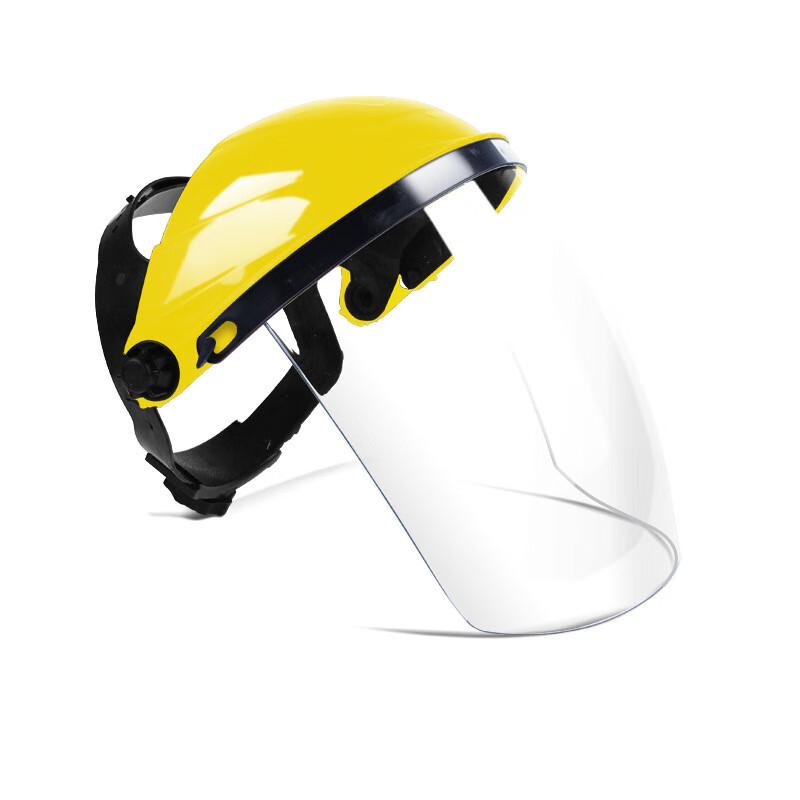 伏兴 头戴式透明防护面屏，F1070 黄顶+PC透明屏 售卖规格：1个