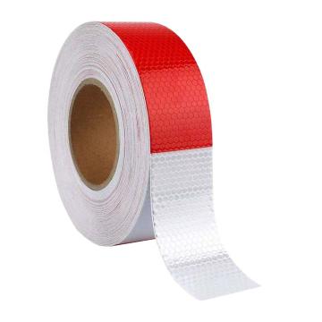 群达 竖纹反光警示胶带，红白20cm*40m 售卖规格：1块