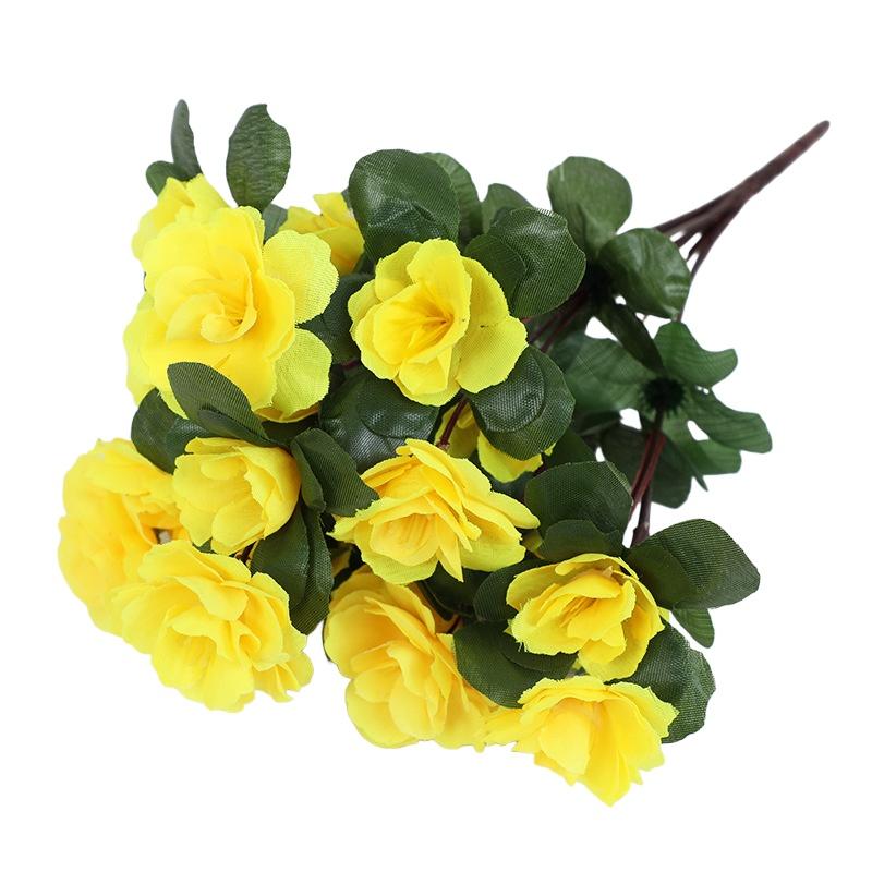 臻工品 仿真杜鹃花枝映山红塑料假花黄色大杜鹃，S-H-10 售卖规格：1支