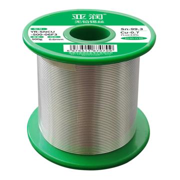 亚润 无铅锡丝 500g/线径0.6mm，YR-SNCU-500-06F3 SN/CU:99.3/0.7 售卖规格：1卷