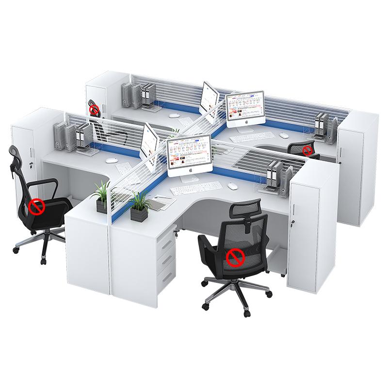 臻远 职员办公桌屏风工位电脑桌，GWA-004 1400*1400*400mm 售卖规格：1套