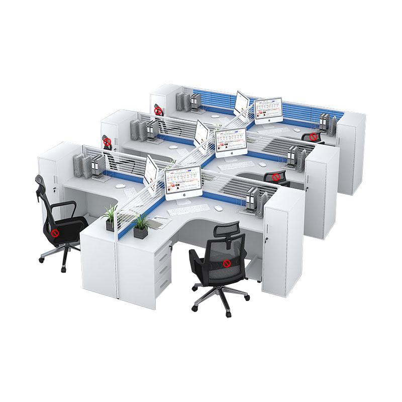 臻远 职员办公桌屏风工位电脑桌，GWA-005 1400*1400*600mm 售卖规格：1套