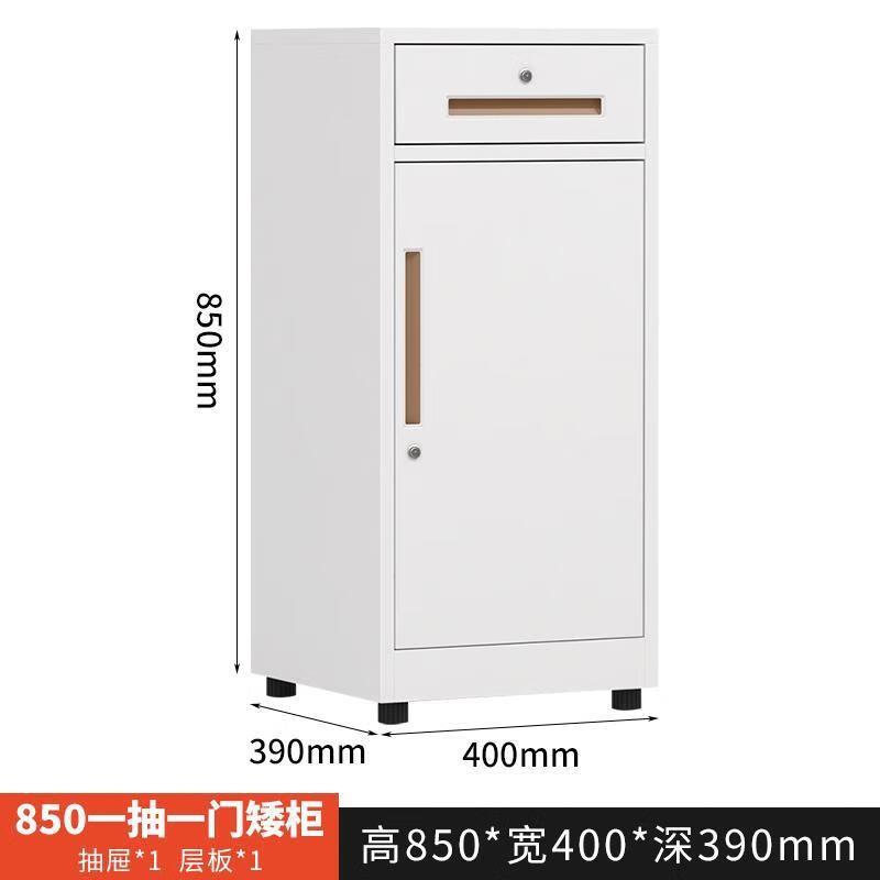 居道夫 钢制文件柜矮柜带锁资料柜储物柜 单抽白色，SL-TPGA-4 400*390*850mm 售卖规格：1个