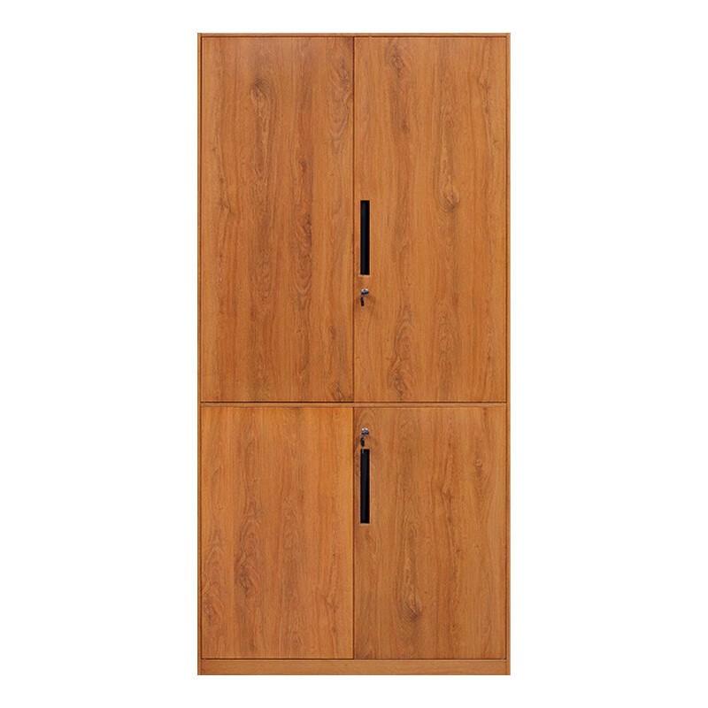 居道夫 钢制文件柜窄边拆装转印柜 黄木纹通双节，SL-WJGC-48 900*400*1850mm 售卖规格：1个