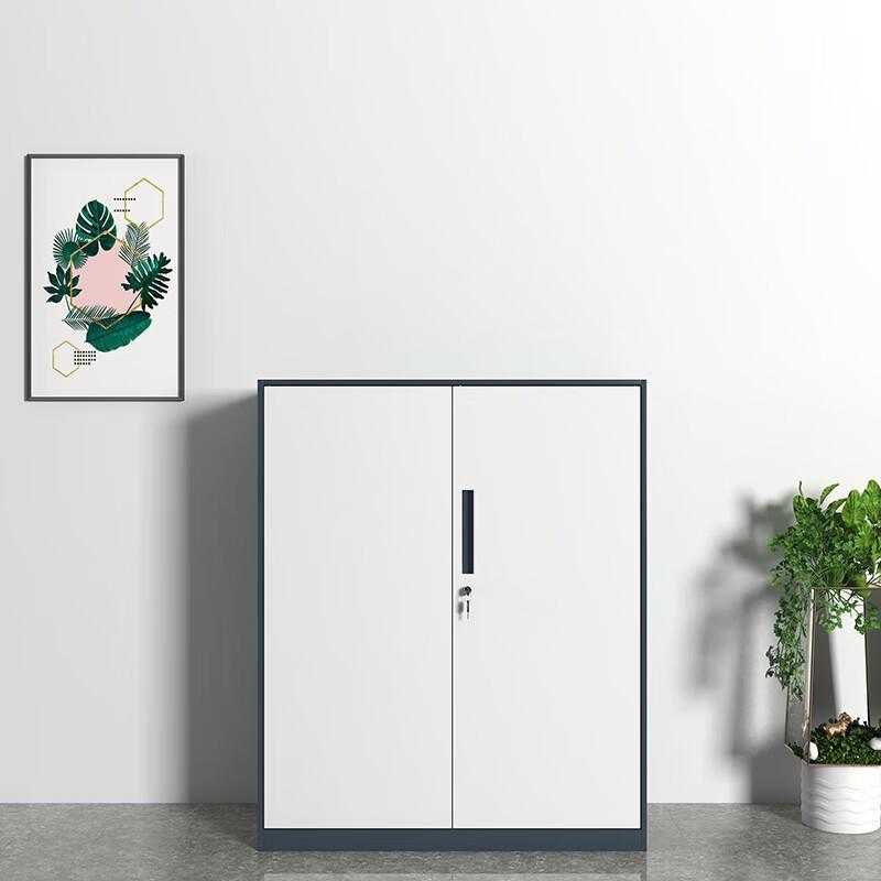 居道夫 文件柜窄边拆装档案柜 灰白套色对开铁门矮柜，SL-WJGC-07 900*400*1090mm 售卖规格：1个